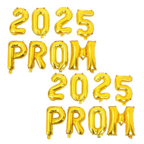 BESTOYARD 2 Sätze Abschluss Ballon Herzlichen Glückwunsch, Graduiertenballons Grad Ballons Herzlichen Glückwunsch Grad -Ballons Abschlussball-Party-Dekorationen Aluminiumfolie Golden von BESTOYARD
