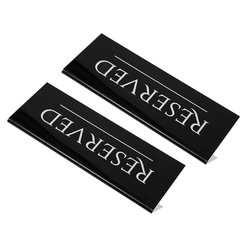 BESTOYARD 2 Stück Teiliges Tischschild Förmige Reserviert Schilder für Stühle Klare Weiße Schwarzem Hintergrund Wetterbeständig für Hochzeit Restaurant und Event BESTOYARD 2 Stück Teiliges Tischschild Förmige Reserviert Schilder für Stühle Klare Weiße Schwarzem Hintergrund Wetterbeständig für Hochzeit Restaurant und Event von BESTOYARD