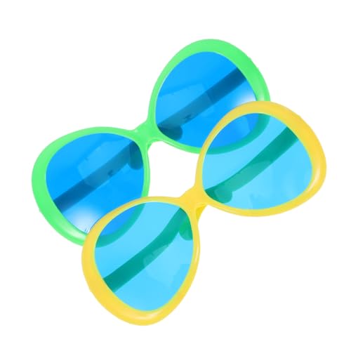 BESTOYARD 2 Stücke lustige brille große party brille Party Requisiten hawaiianische lustige Brillen am Strandpool riesige Sonnenbrillenstütze Partybrille Plastik von BESTOYARD