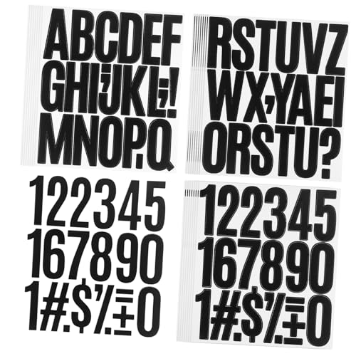 BESTOYARD 24Blätter Buchstaben Zahlen Aufkleber Selbstklebende Vinyl Aufkleber für Notizbücher Autos Fenster und Briefkästen Leicht Anzubringen Starke Haftung für Beschriftung von BESTOYARD