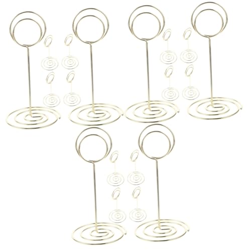 BESTOYARD 3 Sätze Foto-display-clip Ort Steht Hochzeit Inhaber Stand Büroartikel Büromaterial Goldfarben Bildregal Kartenhalter Stehen Fotohalter -clipständer Metall Golden 6 Stück * 3 BESTOYARD 3 Sätze Foto-display-clip Ort Steht Hochzeit Inhaber Stand Büroartikel Büromaterial Goldfarben Bildregal Kartenhalter Stehen Fotohalter -clipständer Metall Golden 6 Stück * 3 von BESTOYARD