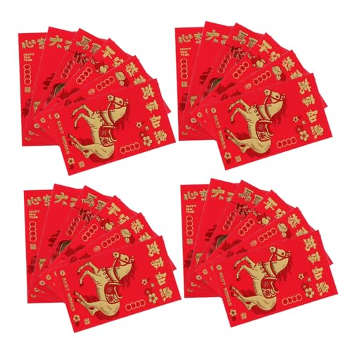 BESTOYARD 30 Stück Rote Umschläge Chinesisches Neujahr Hong Bao Pferdejahr Prägung Hochzeit Glückswünsche Festliche Geldumschläge Traditionell Robust Elegant für Frühling Geburtstag BESTOYARD 30 Stück Rote Umschläge Chinesisches Neujahr Hong Bao Pferdejahr Prägung Hochzeit Glückswünsche Festliche Geldumschläge Traditionell Robust Elegant für Frühling Geburtstag von BESTOYARD