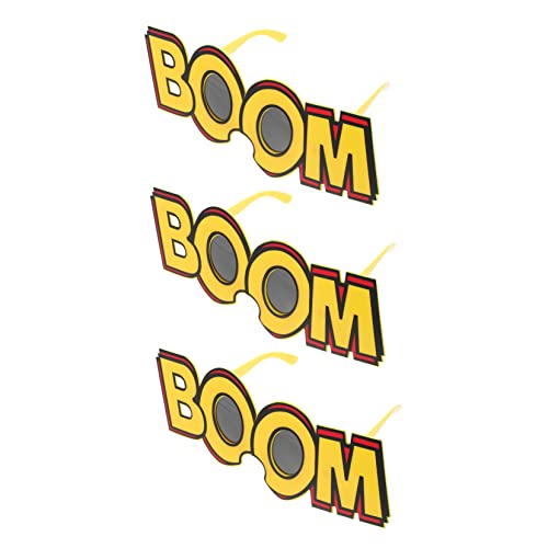 BESTOYARD 3Stücke Boom Partybrille Lustige Sonnenbrillen für Geburtstagsfeiern Cosplay und Fotorequisiten Einzigartige Dekorationen für Unvergessliche von BESTOYARD