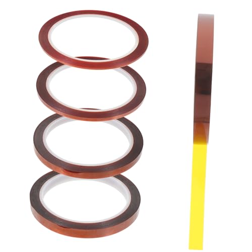 BESTOYARD 5 Rollen Hitzebeständiges Isolierband Teiliges Polyimid Klebeband ohne Rückstände für Elektronik Wärmeübertragung Industrien Auto DIY BESTOYARD 5 Rollen Hitzebeständiges Isolierband Teiliges Polyimid Klebeband ohne Rückstände für Elektronik Wärmeübertragung Industrien Auto DIY von BESTOYARD