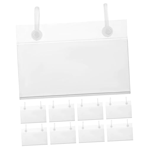 BESTOYARD 50Stücke Preisschild Halter Transparent Etikettenhalter für Supermärkte Regal Displays Vielseitige Verwendung für Preisschilder und Banner Langlebig und Einfach von BESTOYARD