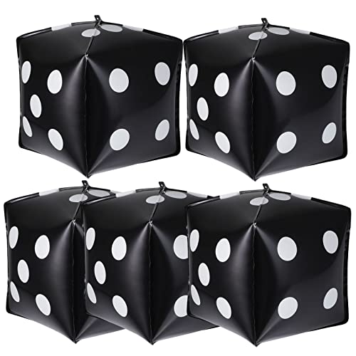 BESTOYARD 5st Würfel Spielabenddekorationen Poker-party- Ballon Aufblasgerät Blasenpartydekorationen Verkaufsstand Poker- Aufblasbare Spiele Themendekorationen Black Aluminiumfolie BESTOYARD 5st Würfel Spielabenddekorationen Poker-party- Ballon Aufblasgerät Blasenpartydekorationen Verkaufsstand Poker- Aufblasbare Spiele Themendekorationen Black Aluminiumfolie von BESTOYARD