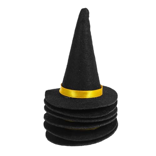 BESTOYARD 6 Stück Mini Filz Hexenhüte Handgefertigte Halloween Weinflaschen Dekoration Wiederverwendbare DIY Bastelaccessoires für Party und Kostüm BESTOYARD 6 Stück Mini Filz Hexenhüte Handgefertigte Halloween Weinflaschen Dekoration Wiederverwendbare DIY Bastelaccessoires für Party und Kostüm von BESTOYARD