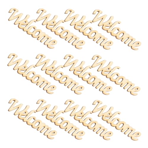 BESTOYARD 60 Stück Unvollendete Holz Welcome Schild Ausschnitte Diy Holzworte zum Bemalen Dekorieren und Basteln für Festliche Anlässe und Kreative Projekte BESTOYARD 60 Stück Unvollendete Holz Welcome Schild Ausschnitte Diy Holzworte zum Bemalen Dekorieren und Basteln für Festliche Anlässe und Kreative Projekte von BESTOYARD