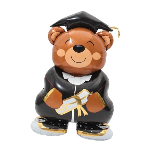 BESTOYARD Abschlussbär Ballon aus Stehender für Graduierungsfeiern Partyzubehör für Schule Einzigartiger Fotohintergrund und Dekoration von BESTOYARD
