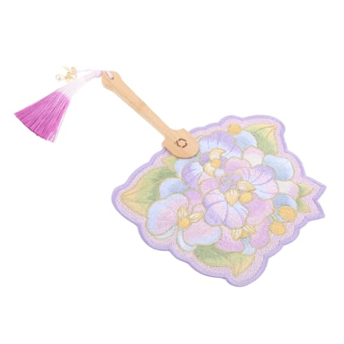 BESTOYARD Bestickter Blumenfächer mit Holzgriff Leicht und Tragbar für Hochzeiten Tanzaufführungen und Dekorationen BESTOYARD Bestickter Blumenfächer mit Holzgriff Leicht und Tragbar für Hochzeiten Tanzaufführungen und Dekorationen von BESTOYARD