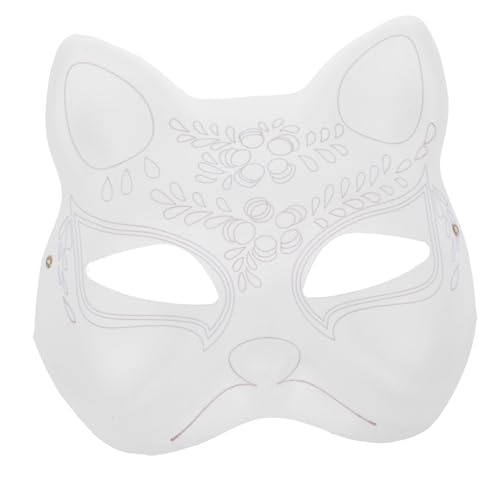 BESTOYARD DIY Katzenförmige Maske Weiße Blanko Maske zum Bemalen Kreatives Basteln für Unlackierte Malmaske für Kunstunterricht und Halloween Dekoration BESTOYARD DIY Katzenförmige Maske Weiße Blanko Maske zum Bemalen Kreatives Basteln für Unlackierte Malmaske für Kunstunterricht und Halloween Dekoration von BESTOYARD