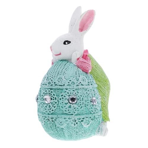BESTOYARD Easter Bunny Resin Figurine Süße Dekoration Für Ostern Niedlicher Hase Aus Hochwertigem Harz Für Desktop-Dekoration Festliches von BESTOYARD