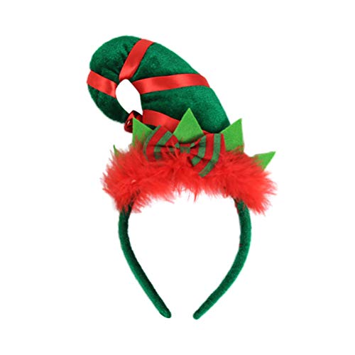 BESTOYARD Elf Hut Stirnband Weihnachten Hut Haarband für Weihnachten Kostüm Kostüme Zubehör von BESTOYARD
