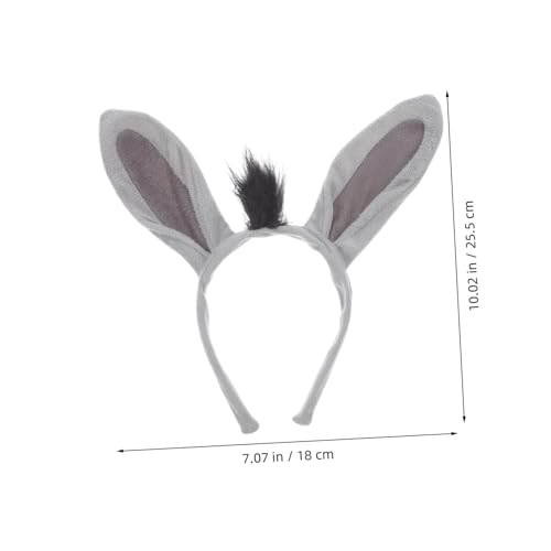 BESTOYARD Esel Kostüm Zubehör Set Teilig Bequem Stirnband Ohren Fliege für Erwachsene Karneval Party Cosplay Tierkostüm Accessory BESTOYARD Esel Kostüm Zubehör Set Teilig Bequem Stirnband Ohren Fliege für Erwachsene Karneval Party Cosplay Tierkostüm Accessory von BESTOYARD