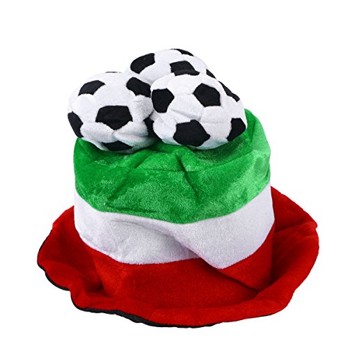 BESTOYARD Fußball Fan Hut Mütze mit Flaggen Fußball Party WM-Hüte Kappen Fußballhut Italien von BESTOYARD