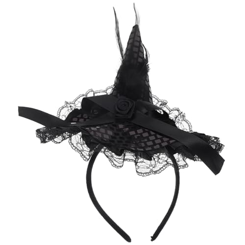 BESTOYARD Halloween Hexenhut Haarreif mit Glitzereffekt Schwarzes Stirnband Bequemer Praktischer Haarschmuck für Damen Auffälliges Accessoire für Halloween Party und Kostüm BESTOYARD Halloween Hexenhut Haarreif mit Glitzereffekt Schwarzes Stirnband Bequemer Praktischer Haarschmuck für Damen Auffälliges Accessoire für Halloween Party und Kostüm von BESTOYARD