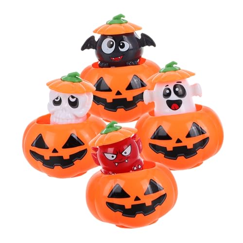 BESTOYARD Halloween-Spielzeug-Set Zum Aufziehen – 4 Mini-kürbisfiguren, Uhrwerk-Spielzeug, Jack-o-Laterne-Statue Für Süßes Oder Saures Als Partygeschenk BESTOYARD Halloween-Spielzeug-Set Zum Aufziehen – 4 Mini-kürbisfiguren, Uhrwerk-Spielzeug, Jack-o-Laterne-Statue Für Süßes Oder Saures Als Partygeschenk von BESTOYARD
