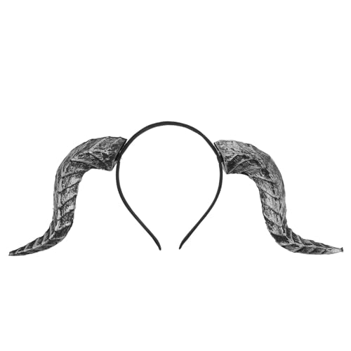 BESTOYARD Halloween-dämonenhorn-stirnband: Abnehmbarer Gotischer Kopfschmuck mit Stacheln – Realistische Gebogene Hörner für Maskenkostüme – Cosplay-accessoire für Frauen Und Männer von BESTOYARD
