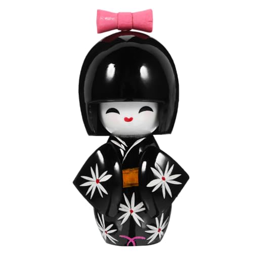 BESTOYARD Japanische Kimono-Puppe Holzfigur Mit Detailliertem Design Tischdekoration Für Zuhause Und Büro Handgefertigte Asiatische Mädchenstatue Stilvolles Für von BESTOYARD