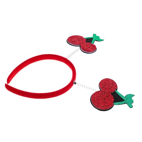 BESTOYARD Kids Headpiece Mit Lustigem Obstdesign Flexibles Und Bequemes Haarband Für Junge Mädchen Für Partys Und Festivals Mit Fröhlichem Kirschmotiv von BESTOYARD