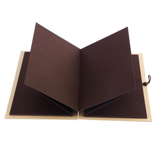 Kraft Papier Hardcover Akkordeon Stil DIY Foto Ablum Buch 36 Seite leer Sammelalbum für Graduierung Geburtstag Jubiläum Hochzeit Valentinstag (Kaffee Seiten) von BESTOYARD