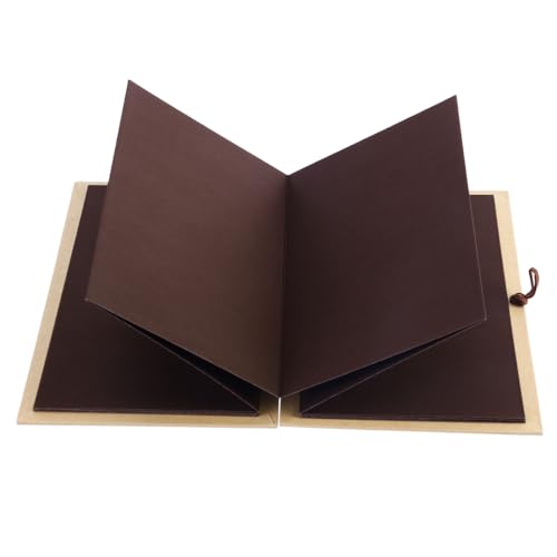 BESTOYARD Kraft Papier Hardcover Akkordeon Stil DIY Foto Ablum Buch 36 Seite leer Sammelalbum für Graduierung Geburtstag Jubiläum Hochzeit Valentinstag Geschenke (Kaffee Seiten) von BESTOYARD