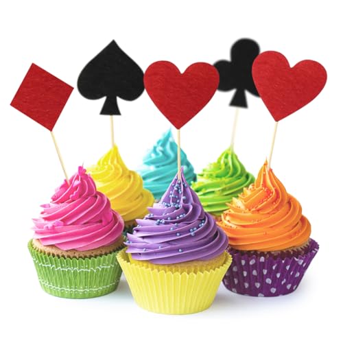 BESTOYARD Kuchen Topper Spielkarten Poker Kreuz Herz Pik Karo Form Kuchendeckel Kuchendeko für Geburtstagsfeier Casino Poker Party 20 Stück… BESTOYARD Kuchen Topper Spielkarten Poker Kreuz Herz Pik Karo Form Kuchendeckel Kuchendeko für Geburtstagsfeier Casino Poker Party 20 Stück… von BESTOYARD