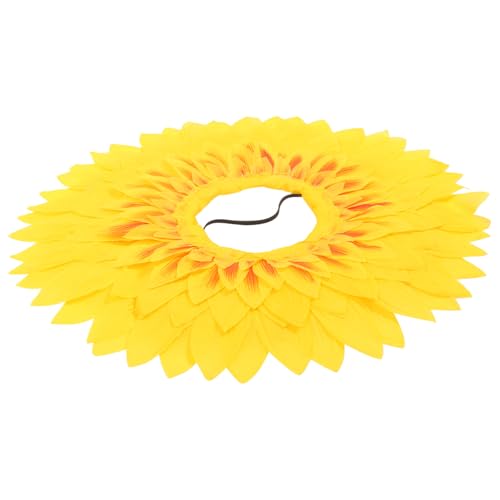 BESTOYARD Lustige Sonnenblumenkopfbedeckung mit Elastischem Band Witziges Partyhut Accessoire für Sportspiele und Kindergarten Leichte Bequeme Gesichtsbedeckung als Zufällige Farbe von BESTOYARD