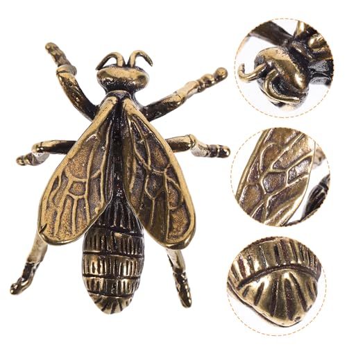 BESTOYARD Messing-Bienen-Ornament Sonne Tischlerbienenstecker Bienenverzierung aufdecken Messing-Bienenskulptur Messingbrunnen-Zubehör kreative Bienen-Desktop-Dekoration Messingdekor Golden von BESTOYARD