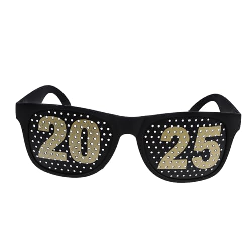 BESTOYARD Silvester Partybrille Schwarz Leichte Brille mit Glitzerglas Auffällige Feierbrille für Neujahrsfotos Lustige Partybrille für Erwachsene und Abschlussfeiern BESTOYARD Silvester Partybrille Schwarz Leichte Brille mit Glitzerglas Auffällige Feierbrille für Neujahrsfotos Lustige Partybrille für Erwachsene und Abschlussfeiern von BESTOYARD