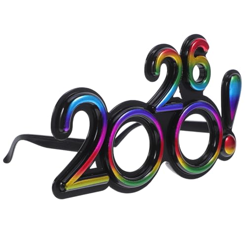 BESTOYARD Silvesterpartybrillen: 2026 Fotoautomaten-Requisiten Für Silvesterdekorationen – Plastikbrillen Für Feiern &Amp; Abschlussfeiern von BESTOYARD