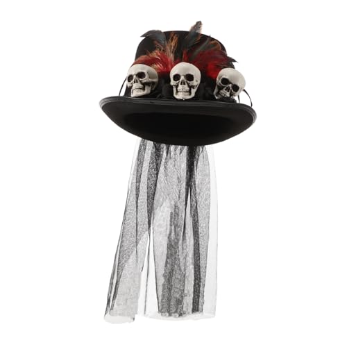 BESTOYARD Steampunk mit Totenkopfschleier Gothic Kostümhut für Halloween Vielseitiger für Cosplay und Mottopartys Langlebige Kopfbedeckung für Damen und Herren von BESTOYARD