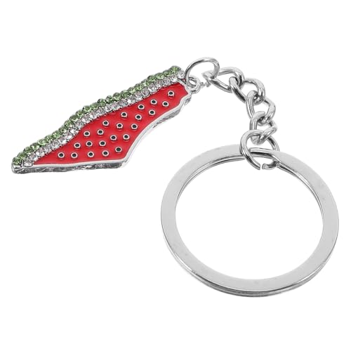 BESTOYARD Taschenanhänger Schlüsselring Wassermelonen-partydekorationen Wassermelonendekorationen Für Zu Hause Hawaii-schlüsselanhänger Wassermelonen-partyzubehör Silver Zinklegierung von BESTOYARD