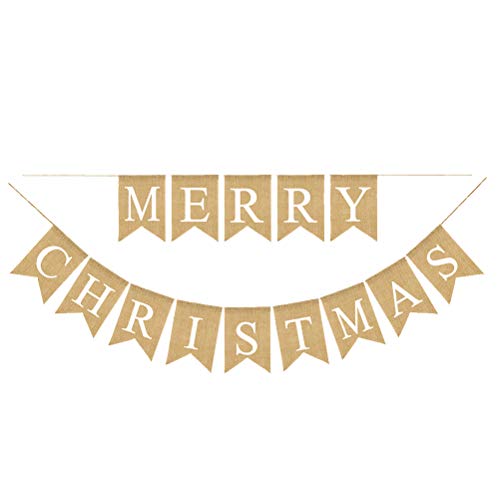 BESTOYARD Weihnachten Girland Leinen Banner Wimpelkette Merry Christmas Weihnachten Hänge Deko für Home Garten BESTOYARD Weihnachten Girland Leinen Banner Wimpelkette Merry Christmas Weihnachten Hänge Deko für Home Garten von BESTOYARD