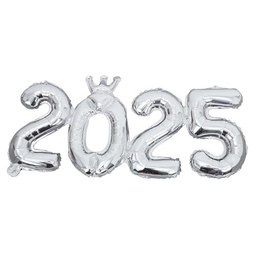 BESTOYARD Zahlen Aluminiumfolie Ballons Silber Partydeko Year Ballons Abschlussfeier Festival Party Zubehör von BESTOYARD