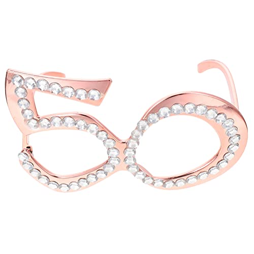 BESTOYARD Zahlen Brille Geburtstag Partybrille mit Glitzerstein Leichte Kunststoffrahmen Foto Requisite für Geburtstag Karneval Cosplay Tragbare Jubiläums Accessoire BESTOYARD Zahlen Brille Geburtstag Partybrille mit Glitzerstein Leichte Kunststoffrahmen Foto Requisite für Geburtstag Karneval Cosplay Tragbare Jubiläums Accessoire von BESTOYARD
