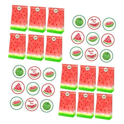 BESTYASH 1 Satz Hawaiian Party Candy Bags mit Wassermelonen Muster Papier Süßigkeitstüten für Geburtstagsfeiern und Sommerpartys für Kleine und Snacks Festliche zu Unterstreichen von BESTYASH