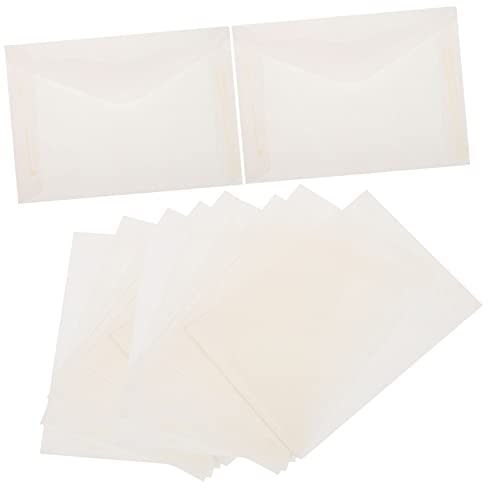 BESTYASH 1 Satz Probenumschlag Kleine Umschläge Leere Umschläge Verpackungsbeutel Für Kleine Unternehmen Papieraufbewahrungsumschlag Vintage -umschläge Gewachstes Papier Beige 20 Stück von BESTYASH