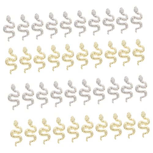 BESTYASH 1 Satz Schlangen Nagel Charms Kreative Nail Art Dekoration Für Diy Nageldesign Robust Und Elegant Für Partys Und Besondere Anlässe 40 Stück von BESTYASH