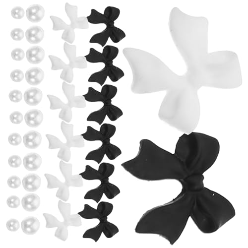 BESTYASH 1 Schachtel Nagelkunst Charms mit Perlen und Schleifen Fach Gemischte Nail Art Dekoration für Natürliche und Künstliche Nägel Vielseitig für DIY Maniküre Handyhüllen Basteln von BESTYASH