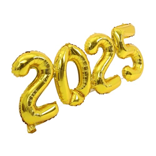 BESTYASH 1 Set 2025 Zahlenballon 2025 Eventballons Abschlussballon Dekoration Festivalballons 2025 Ballons Party Silvesterdekorationen Silvesterballons Goldene Aluminiumfolie BESTYASH 1 Set 2025 Zahlenballon 2025 Eventballons Abschlussballon Dekoration Festivalballons 2025 Ballons Party Silvesterdekorationen Silvesterballons Goldene Aluminiumfolie von BESTYASH