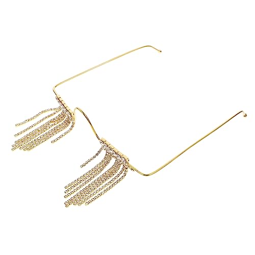 BESTYASH 1 Stück Lustige Partybrille mit Quasten Dekorative Brille für Feste und Events Goldene Farbgebung für Halloween Karneval und Partys von BESTYASH