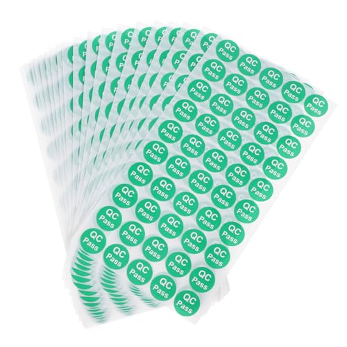 BESTYASH 10 Blatt Qualitätskontrollaufkleber: Qc-geprüfte Runde Etiketten, Runde Selbstklebende Kreispunktaufkleber Für Die Qualitätsprüfung, Inspektion, Lagerproduktionslinie BESTYASH 10 Blatt Qualitätskontrollaufkleber: Qc-geprüfte Runde Etiketten, Runde Selbstklebende Kreispunktaufkleber Für Die Qualitätsprüfung, Inspektion, Lagerproduktionslinie von BESTYASH