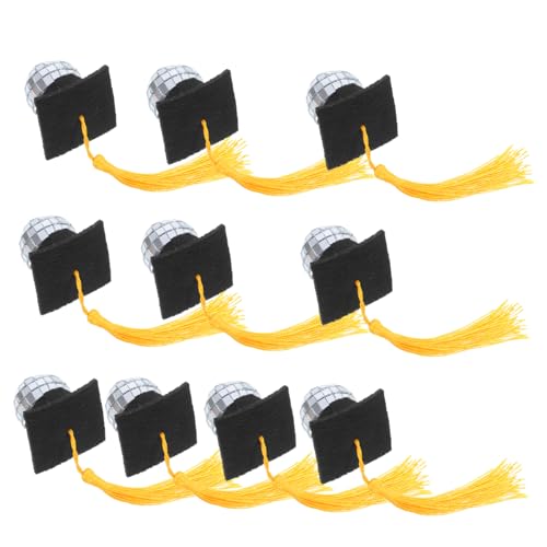 BESTYASH 10 Stück Abschlusskappe für Cupcake Abschluss-Cupcake-Dekoration Mini-Abschlussquasten Abschlusskappe Cake Toper Mini Kucheneinsatz für Abschlusssaison Acryl Golden BESTYASH 10 Stück Abschlusskappe für Cupcake Abschluss-Cupcake-Dekoration Mini-Abschlussquasten Abschlusskappe Cake Toper Mini Kucheneinsatz für Abschlusssaison Acryl Golden von BESTYASH