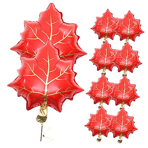 BESTYASH 10 Stück Ahornblattballon Partydekorationen geformt fallen Fest Partygeschenk Thanksgiving-Party-Zubehör dekorative Luftballons aus Ahornblättern Aluminiumfolie rot BESTYASH 10 Stück Ahornblattballon Partydekorationen geformt fallen Fest Partygeschenk Thanksgiving-Party-Zubehör dekorative Luftballons aus Ahornblättern Aluminiumfolie rot von BESTYASH