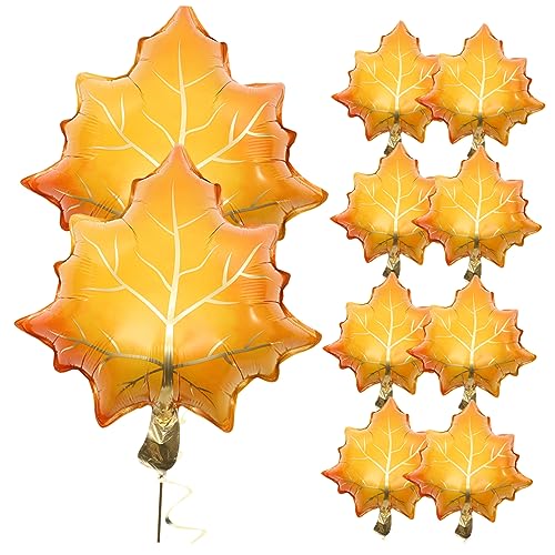 BESTYASH 10 Stück Ahornblattballon für Ahornblatt-Ballon Glücklich Party dekorativ Herbstluftballons Thanksgiving-Luftballons- Danksagungsballons Aluminiumfolie Yellow BESTYASH 10 Stück Ahornblattballon für Ahornblatt-Ballon Glücklich Party dekorativ Herbstluftballons Thanksgiving-Luftballons- Danksagungsballons Aluminiumfolie Yellow von BESTYASH