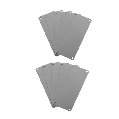 BESTYASH 10 Stück Blanko Tags mit Löchern Robuste Gravurplatten für DIY Namensschilder Metallplaketten und Türschilder Lasergravurfähig und Langlebig von BESTYASH