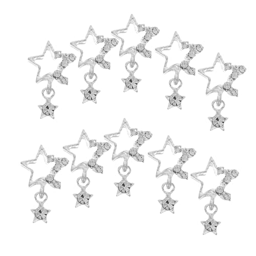 BESTYASH 10 Stück Nagel Anhänger Charms Charme Hallo Nagelanhänger Kunst Gold Nagel-kit Polieren Reiz Nägel Nagelcharm Star Stern Nagel Charms Nageldekore Silver Legierung BESTYASH 10 Stück Nagel Anhänger Charms Charme Hallo Nagelanhänger Kunst Gold Nagel-kit Polieren Reiz Nägel Nagelcharm Star Stern Nagel Charms Nageldekore Silver Legierung von BESTYASH
