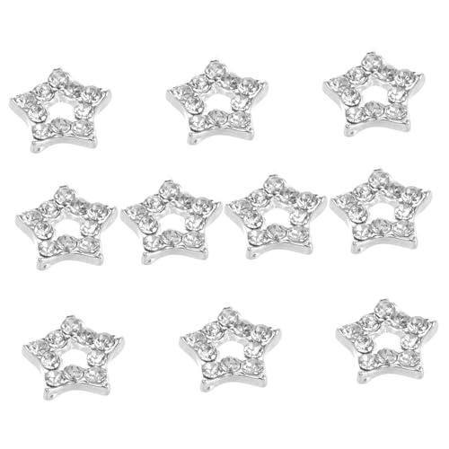 BESTYASH 10 Stück Sternpendellornamente Maniküre Dekoration Nagelanhänger Für Nägel Nagelzauber Nageldekore Nagelperlen Nageldekoration Zinklegierung Silver BESTYASH 10 Stück Sternpendellornamente Maniküre Dekoration Nagelanhänger Für Nägel Nagelzauber Nageldekore Nagelperlen Nageldekoration Zinklegierung Silver von BESTYASH