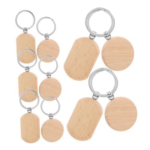 BESTYASH 10 Stück Teiliges Blanko Schlüsselanhänger aus Massivem Buchenholz Glatte Oberfläche ohne Grate mit Schlüsselring Vielseitig für DIY Personalisierung Geschenkdekoration Robust und BESTYASH 10 Stück Teiliges Blanko Schlüsselanhänger aus Massivem Buchenholz Glatte Oberfläche ohne Grate mit Schlüsselring Vielseitig für DIY Personalisierung Geschenkdekoration Robust und von BESTYASH